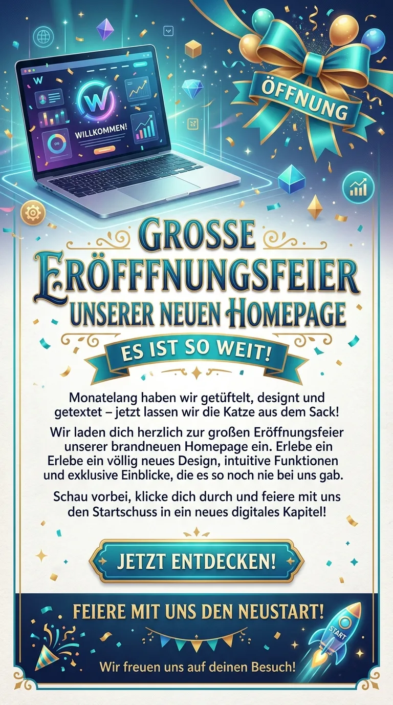 Große Eröffnungsfeier der neuen Homepage